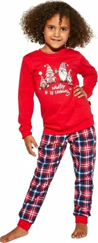 Dívčí pyžamo Cornette Young Gnomes červené