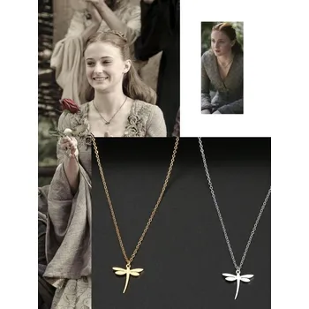 Seriál řetízek Hra o trůny Sansa Stark Vážka ocel zlacená