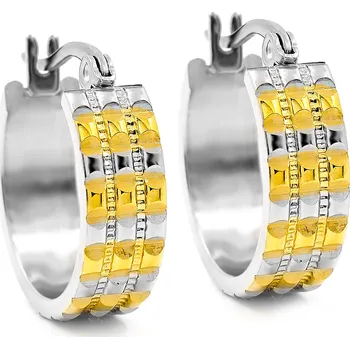 Náušnice BRUNOshop.cz Vzorované náušnice kroužky GOLD