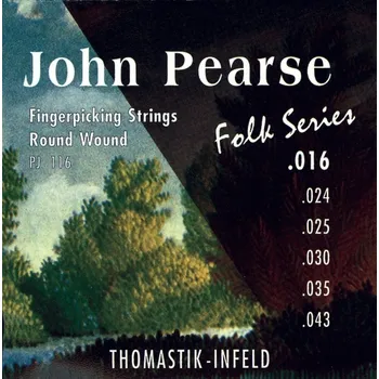 Struna pro kytaru a smyčcový nástroj Thomastik Infeld Thomastik struny pro klasickou kytaru John Pearse Folk Series LightE1 .016fw PJ16 6353