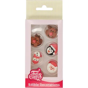 Jedlá dekorace na dort Vánoční dekorace F50250