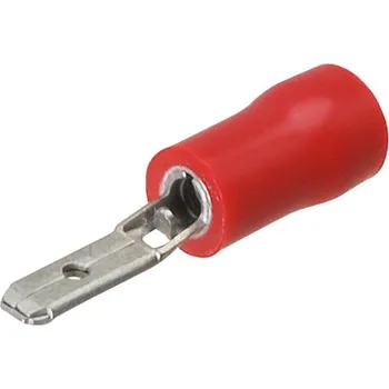 Audio kabel Reproduktorový konektor Faston samec do 1.5 qmm rozteč 2.8 mm ( Reproduktorový lisovací konektor pro kabel do 1.5 qmm )