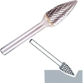 Fréza Fréza z tvrdokovu Klingspor HF100G Průměr (mm): 8, Výška (mm): 19, Celková délka (mm): 64, Průměr stopky (mm): 6, Ozubení: 6