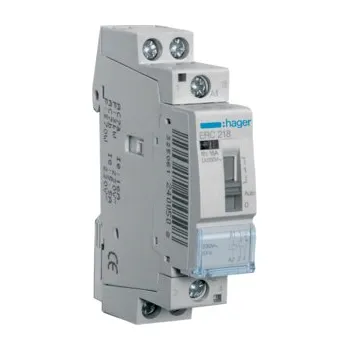 Stykač Hager Electro ERC218 (ER120) Instalační relé 1S+1R 230 V/16 A s ručním ovládáním