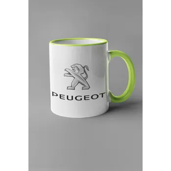 Hrnek s logem auta Peugeot Barva: Zelená