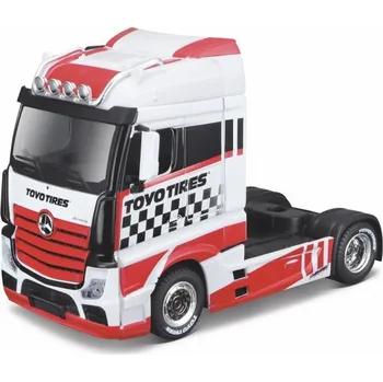 autíčko Bburago Mercedes-Benz Actros Gigaspace červený