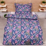 Prodloužené bavlněné povlečení 140x220+70x90 Nela fialová