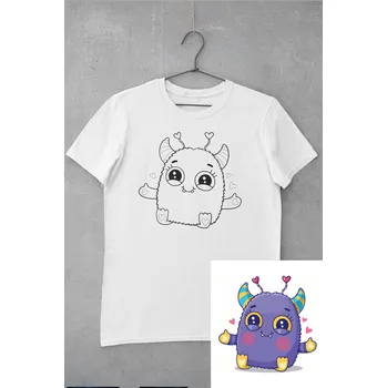 Dívčí tričko Dětské tričko vymaluj si Příšerka Velikost: 122