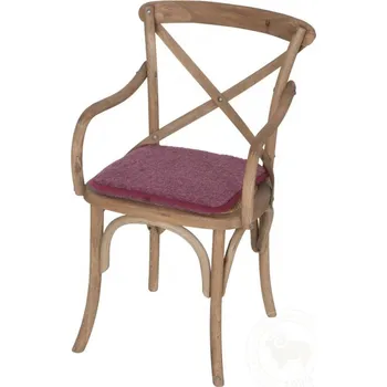 Podsedák Podsedák na židli z ovčí vlny 40x40cm vínový, Barevné varianty Vínová, Velikosti 40x40cm 200-100-00139