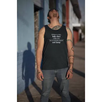 Pánské tílko Pánské tílko Můžu všechno Barva: Černá, Velikost: L