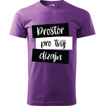 Pánske tričko s vlastním potiskem Barva: Fialová, Velikost: L