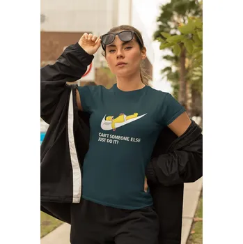 Dámské tričko Dámské tričko Just do it Barva: Petrolejová modrá, Velikost: L