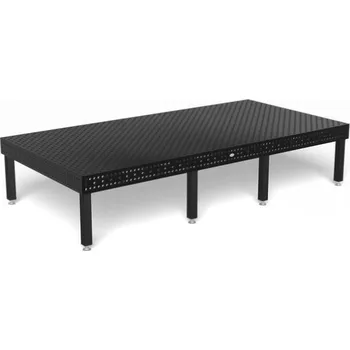 Dílenský stůl SIEGMUND [280055.XD7D] Svařovací stůl Professional Extreme 8.7 4000x2000x200, plasmanitridovaný, diagonální rastr, Noha základní 650