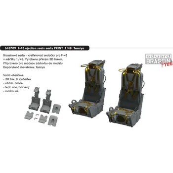 Plastikový model Eduard 1/48 F-4B ejection seat early PRINT (TAMIYA)
