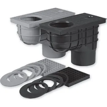 Lapač KV 125 povrchových a Střešních vod, šedý, přítok 530 l/min