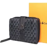 Luxusní dvouoddílová modrá kožená peněženka Gianni Conti no. 450