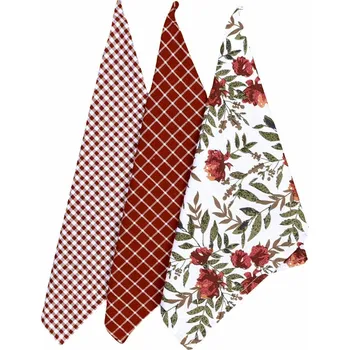 Utěrka Utěrka bavlněná, Gardena sada 3 ks., bordová