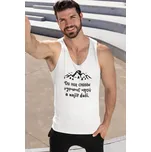 Pánské tílko Do hor chodím Barva: Bíla, Velikost: L