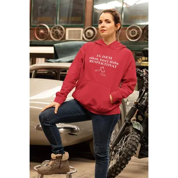 Dámská mikina Dámská mikina Já jsem zákon Barva: Červená, Velikost: 2XL