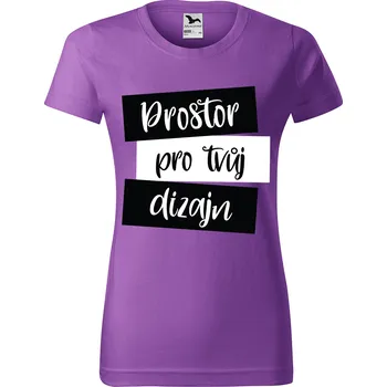 Dámské tričko s vlastním potiskem Barva: Fialová, Velikost: 2XL