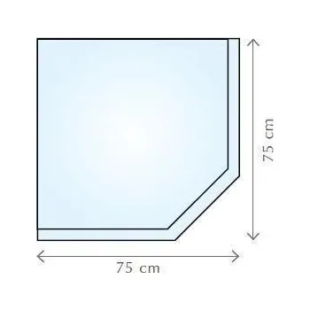 Fireglass 75x75 cm - sklo pod kamna nebo krb 000-381