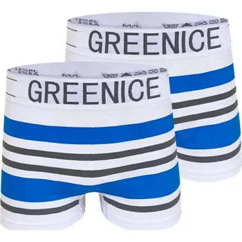 Boxerky GreeNice Bezešvé boxerky NBR02 - ( 2 ks v balení ) Barva: Bílá, Velikost: XL/2XL