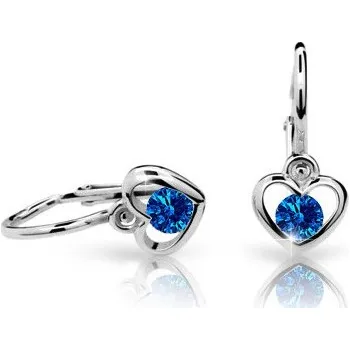 Náušnice Cutie Jewellery Dětské náušnice z bílého zlata C1943B-Blue Dark