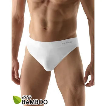 Slipy Gina Výhodné balení 5 kusů - Bambusové pánské slipy s úzkým bokem 50004P Barva/Velikost: bílá / L/XL