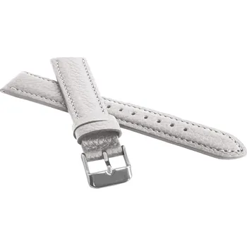Řemínek na hodinky Bílý polstrovaný řemínek BISON z luxusní kůže Top Grain LSHUW Šířka řemínku: 20mm