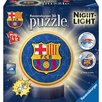 Puzzle Ravensburger Svítící puzzleball FC Barcelona 72 dílků
