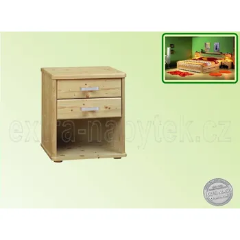 Noční stolek Noční stolek Robin 2Z 059 SMRK Materiál: Smrk, Moření: Wenge