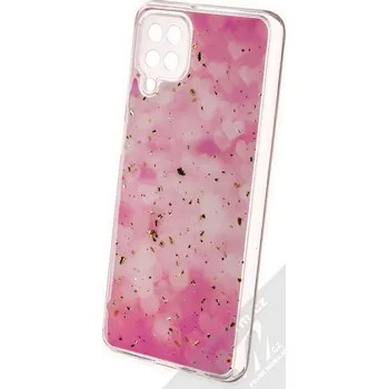 Pouzdro na mobilní telefon 1Mcz Gold Glam Růžové odlesky Skinny TPU ochranný kryt pro Samsung Galaxy A12, Galaxy M12 růžová (pink)