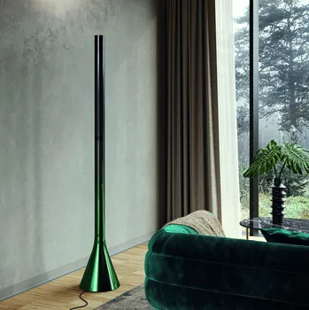 Stojací lampa Lodes 17270 7000 Croma, zelená stojací lampa pro nepřímé osvětlení se stmívačem, 42W LED 2200 - 3200K dim-to-warm, 186cm