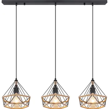 Svítidlo Globo 69029-3H2 | ULLEU závěsné svítidlo | 3x E27 | černá | Š: 100 cm |