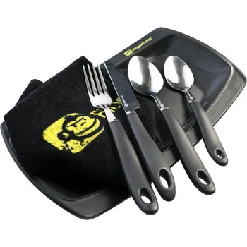 Kempingové nádobí RidgeMonkey SQ DLX Long Plate Set