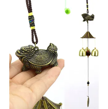 Jednovrstvá kovová zvonkohra Feng Shui-Želva(46cm)