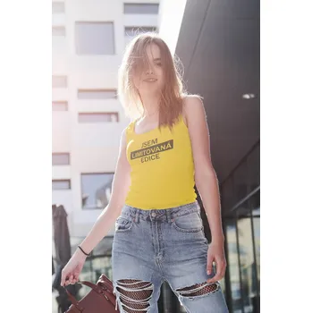 Dámské tílko Jsem limitovaná edice Barva: Žlutá, Velikost: L