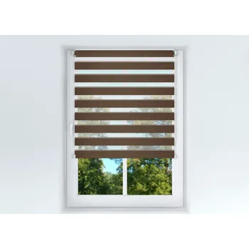 Roleta FEXI Zatemňovací Roleta Den a noc, Origin slim mocca, A 039 v POLO kazetě, 150x30 cm