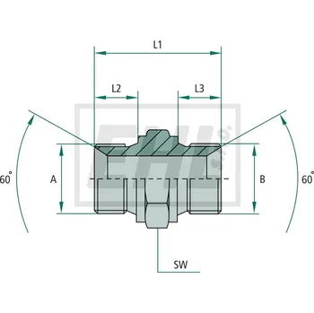 Příslušenství k čerpadlu GA 3/8 M-BSP x 1/2 M-BSP 81516017