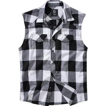 Košile Checkshirt Sleeveless bílá | černá 6XL