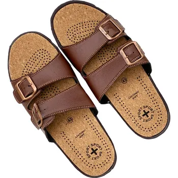 Pánské pantofle GiNo Pánské pantofle Barva: Hnědá, Velikost: 45