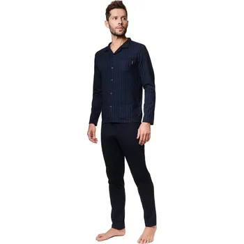 Pánské pyžamo Pánské pyžamo Henderson 39244-59X Tm. modrá XXL