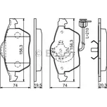 Brzdové destičky Bosch 0 986 494 050 sada přední
