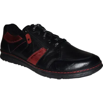 Pánské polobotky Kacper pánská zimní obuv 1-3418 Barva: černá, Velikost: 47