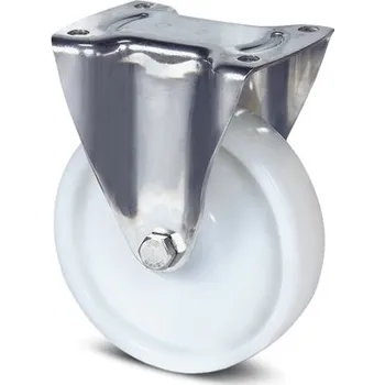 Pojezdové kolečko TENTE KOLEČKA Kolečko nerezové pro transportní zařízení 100mm, pevné, plotýnka, 8478UOO100P62
