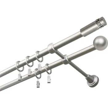 Garnýž Garnýž kovová 320 cm dvouřadá - dvojitá 19 Cylinder crystal satina