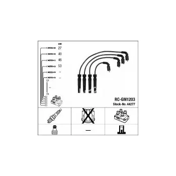 Zapalovací kabel Sada kabelů pro zapalování NGK RC-GM1203