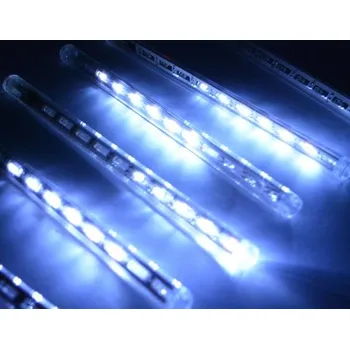 Vánoce VOR RAM 623-20-IP4 - dekorační světelné trubice s programem svitu imitující padající sníh, 20cm dlouhé v počtu 8 kusů, 80 LED Barva: Modrá