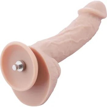 Erotický nábytek HiSmith HSA49 Silicone Dildo with Vibe & Heater KlicLok 7.9" Skin