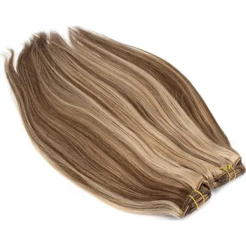 Příčesek Deluxe clip in sada 40cm tmavý melír